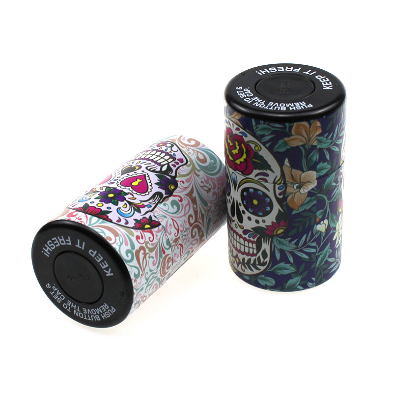 Wholesale Skull Weed Storage Smell Proof Herb Seal Container Plastic Weed Storage Stash Jar