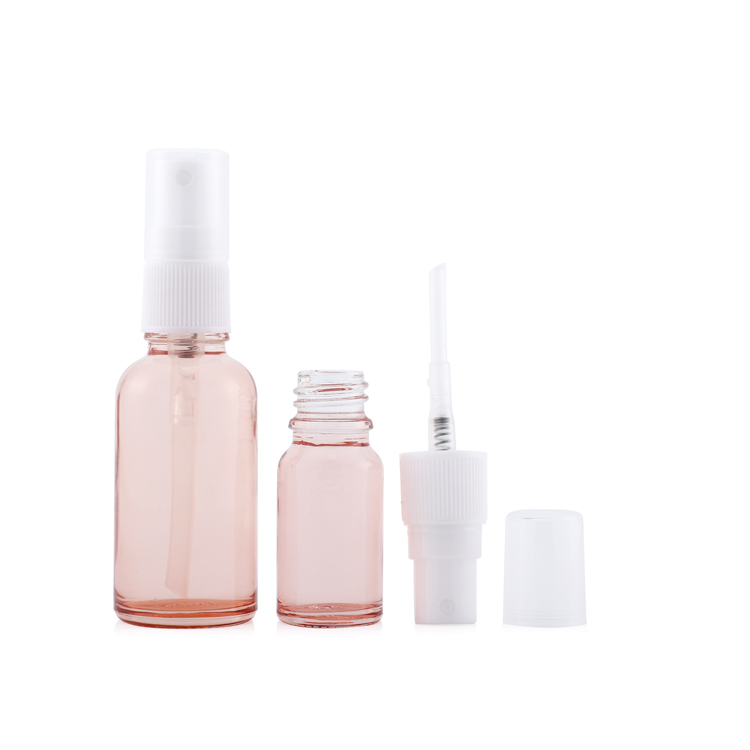 Wholesale Small Glass Round Clear Pink Wholesale 50ml Atomizer 100ml Empty Cosmetic s Coating Spray perfume bottle for sale