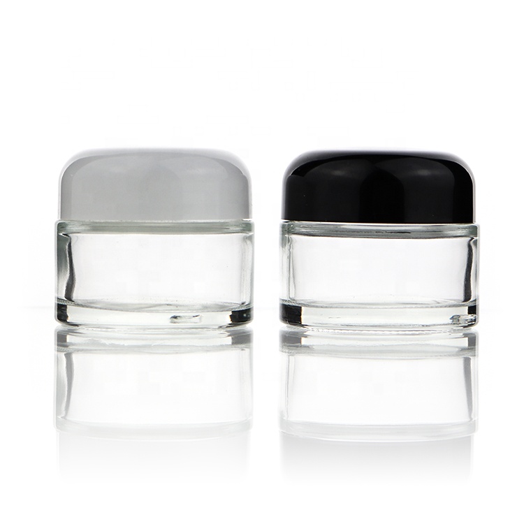 Wholesale Small Round 15g 20g 30g 50g Glass Clear Frosted Cosmetic Jar With Lids