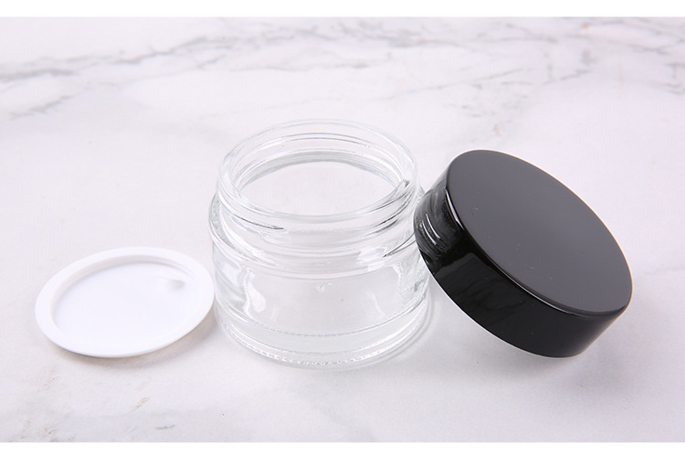 Wholesale Small Round Cosmetic Jars 5 Gram 5ml with Black Lids