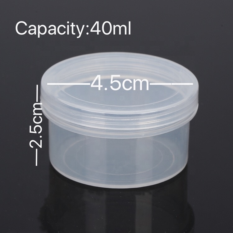 Wholesale Small Round Plastic Boxes Clear Plastic Container with Screw Lid
