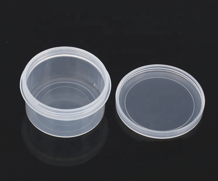 Wholesale Small Round Plastic Boxes Clear Plastic Container with Screw Lid