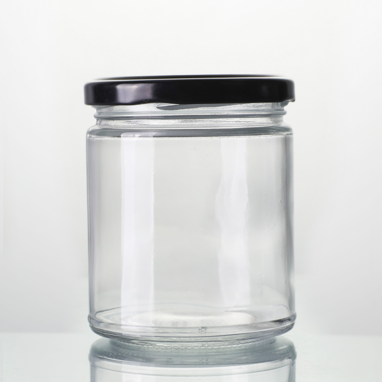 Wholesale Small Transparent Round Glass Food Storage Spice Honey Jar In Bulk With Airtight Lids