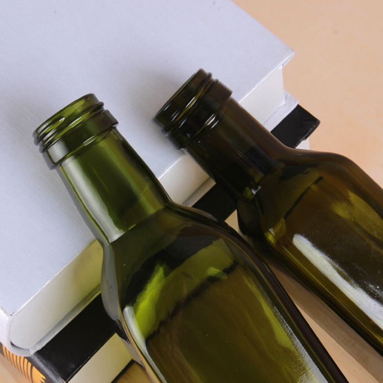 Wholesale Square Amber Green Color Glass Olive Oil Bottle 250ml 500ml