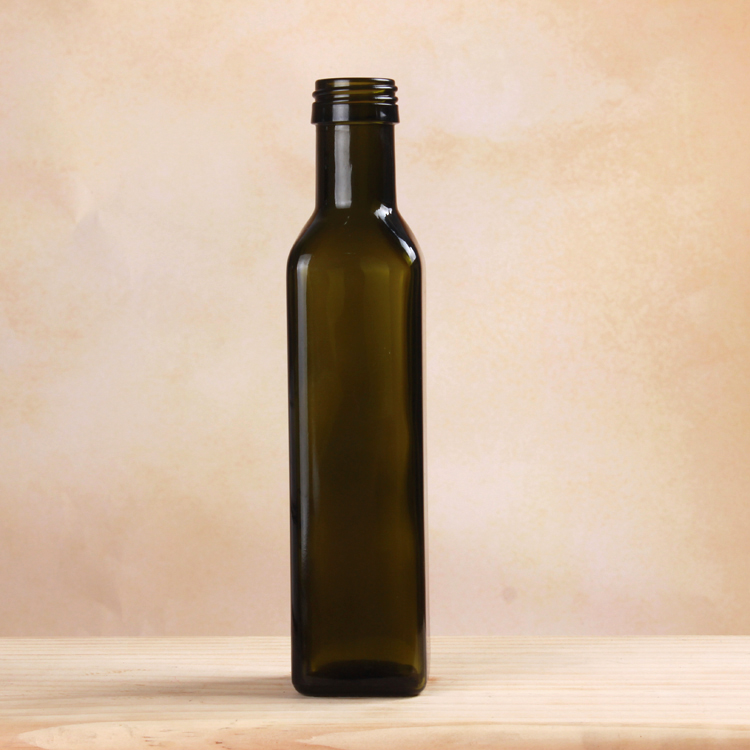 Wholesale Square Amber Green Color Glass Olive Oil Bottle 250ml 500ml