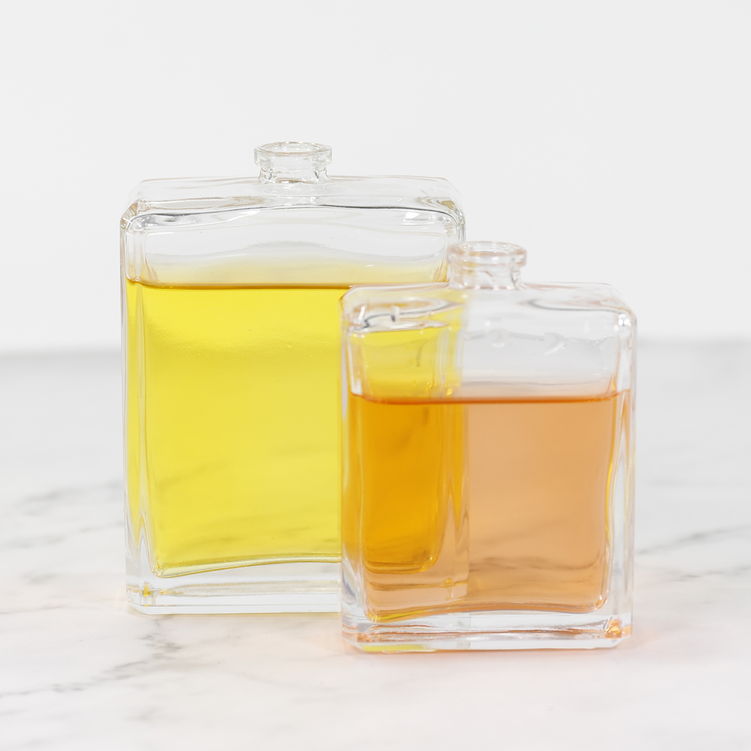 Wholesale Square Clear Empty Luxury Parfum Spray 50ml 100ml Glass Atomizer Bottle