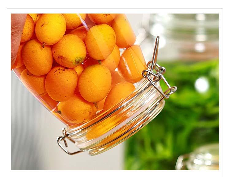 Wholesale Square Cylinder Clear Glass Jars With Snap Joint Lids Serving Kitchen Candy Spices Honey