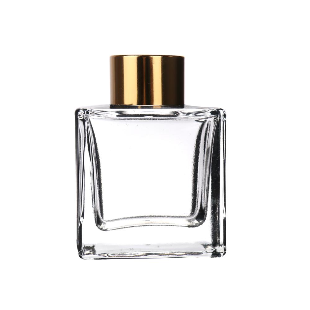 Wholesale Square Matte Black Diffuser Bottle 100ml Glass Bottle Fragrance Oil Container Aroma Reed Diffuser Bottle