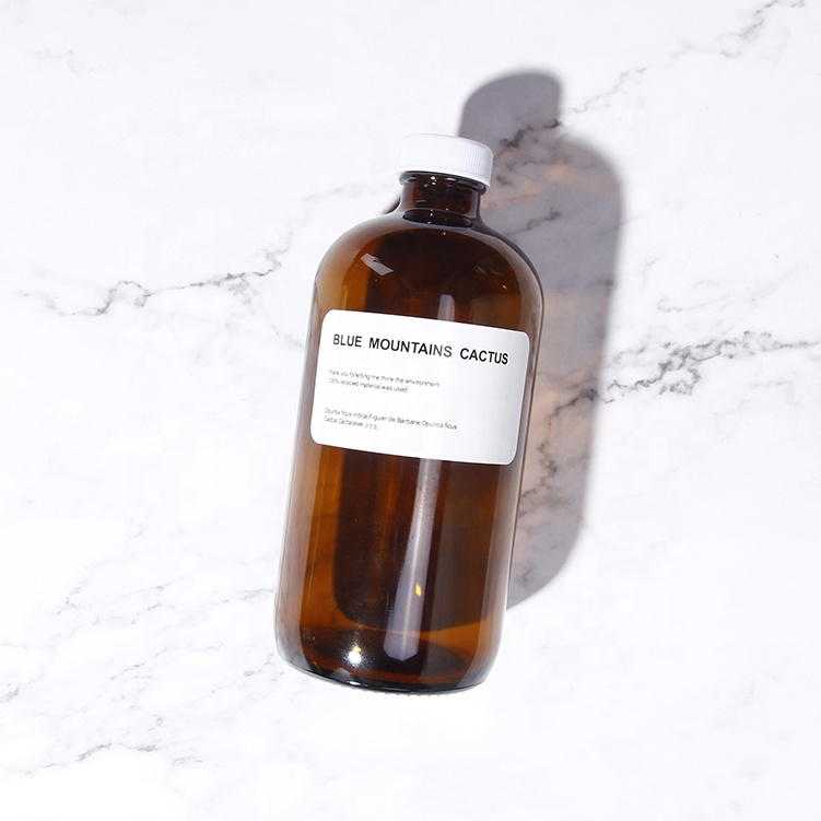 Wholesale Stocked 16oz 500ml Round Beverage Coffee Bottle Amber Kombucha Bottles Glass