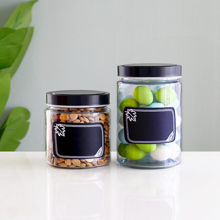 Wholesale Straight Side Glass Storage Jar With Plastic Screw Lid
