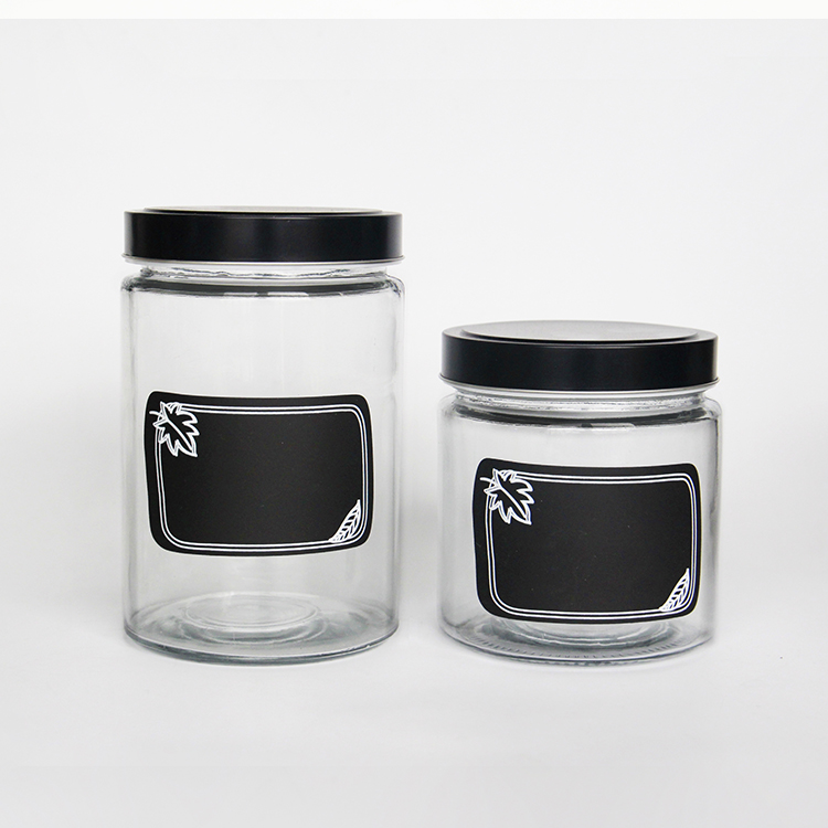 Wholesale Straight Side Glass Storage Jar With Plastic Screw Lid