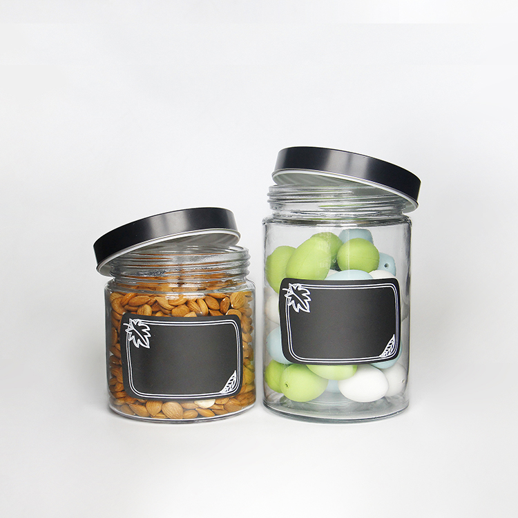 Wholesale Straight Side Glass Storage Jar With Plastic Screw Lid