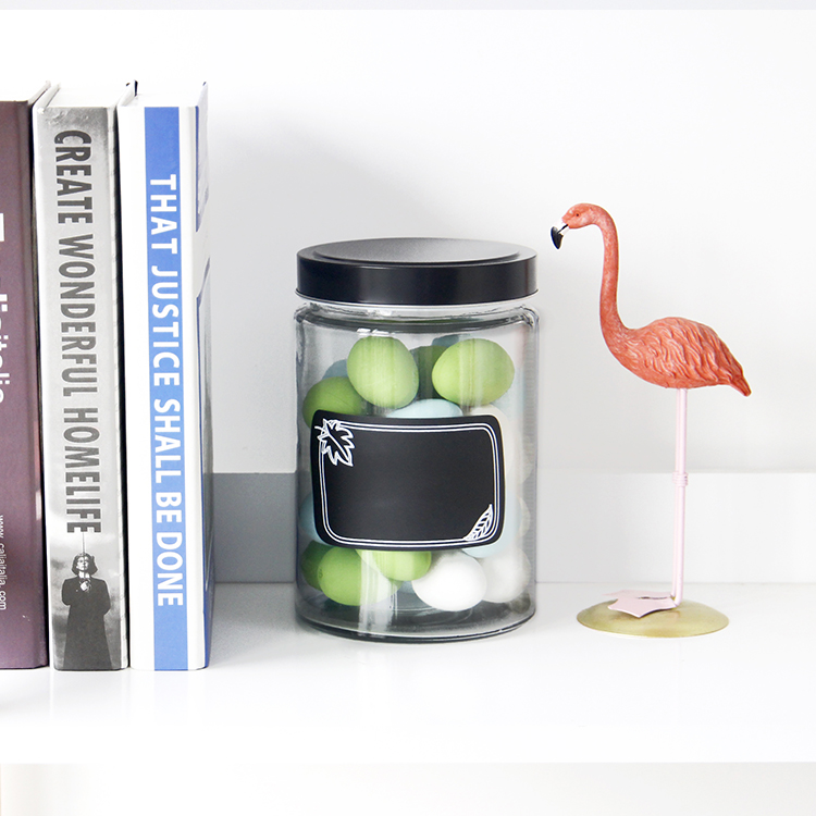 Wholesale Straight Side Glass Storage Jar With Plastic Screw Lid