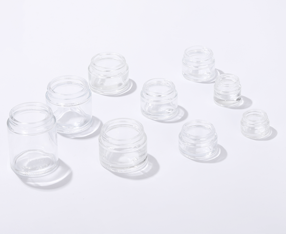 Wholesale Sugar Lip Gloss Scrub Container 5-100g Clear Frosted Luxury Cream Glass Jars And Containers Bamboo Lids For Cosmetics