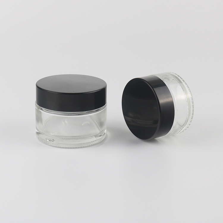 Wholesale Supply 30g Round Glass Skin Cream Cosmetic Jar Bottles