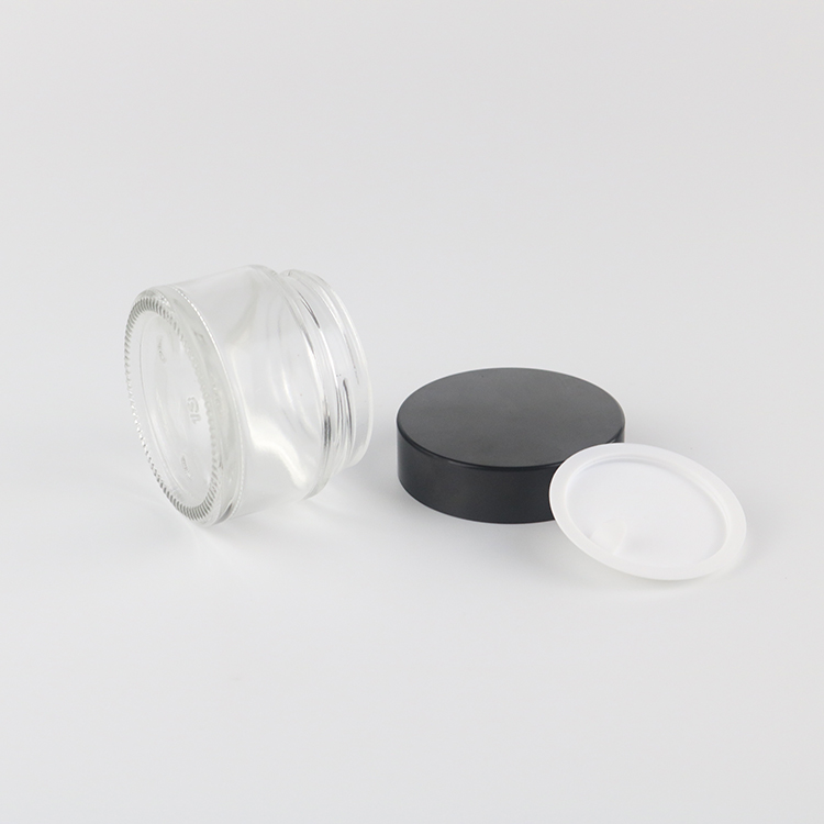 Wholesale Supply 30g Round Glass Skin Cream Cosmetic Jar Bottles