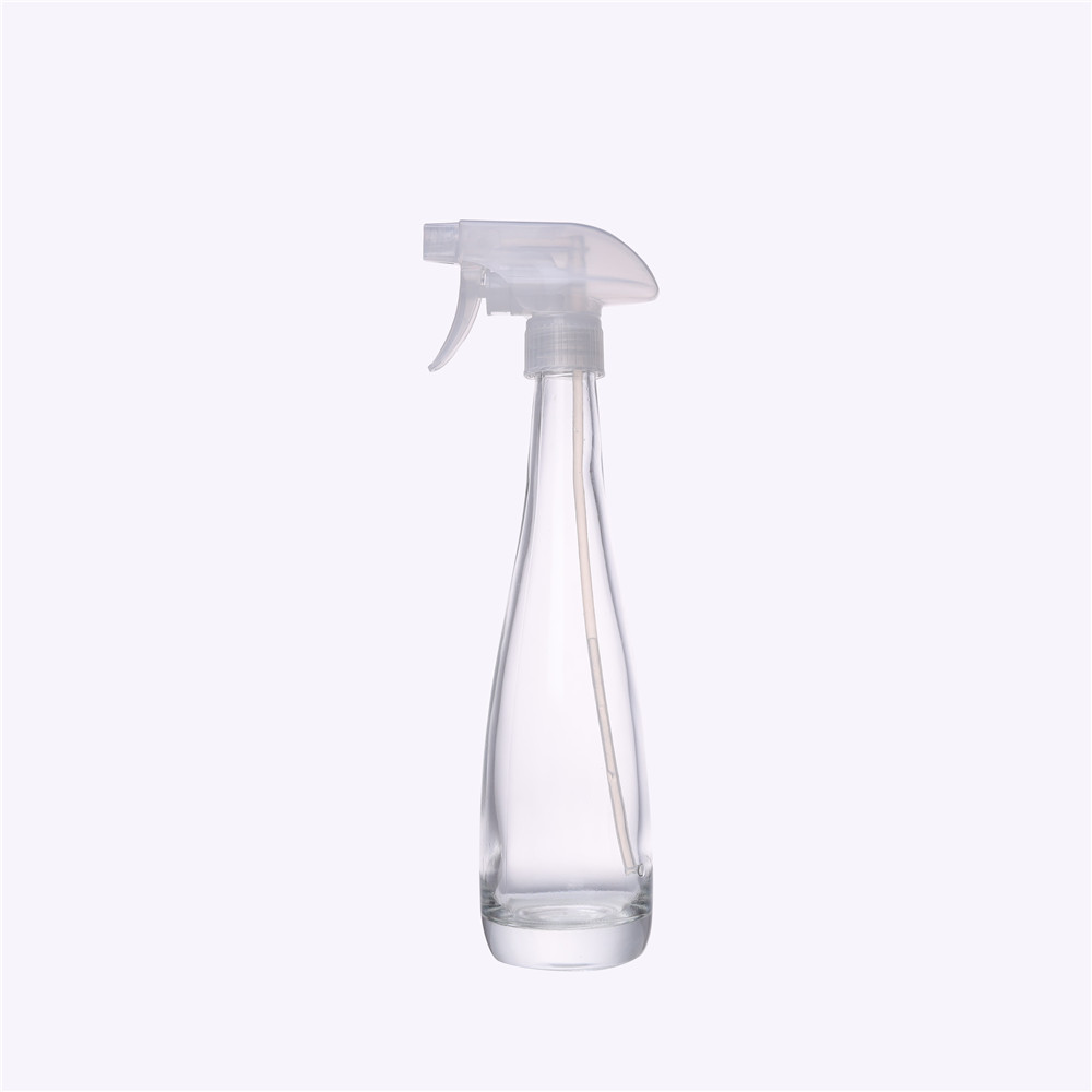 Wholesale Tall Thin Reusable 330ml Sanitizer Glass Bottle With Trigger Sprayer