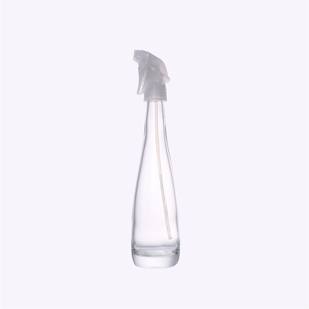 Wholesale Tall Thin Reusable 330ml Sanitizer Glass Bottle With Trigger Sprayer