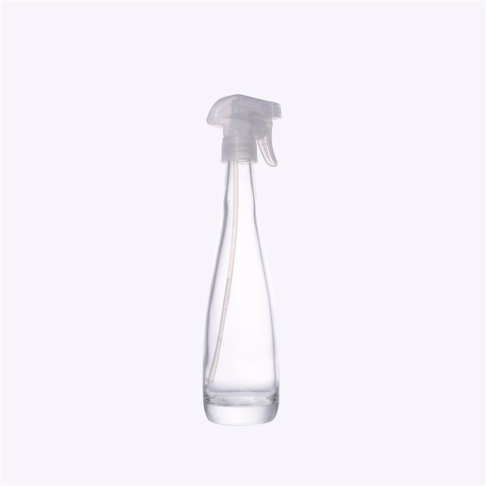 Wholesale Tall Thin Reusable 330ml Sanitizer Glass Bottle With Trigger Sprayer