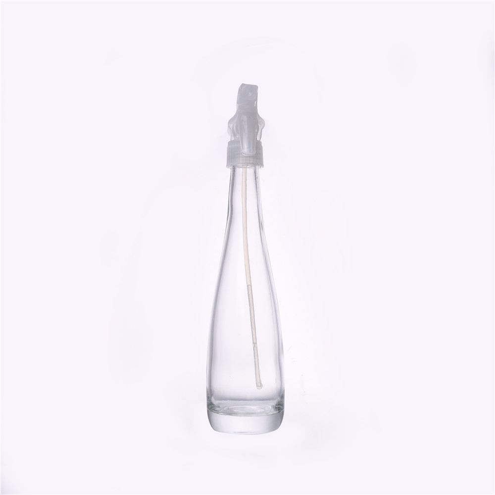 Wholesale Tall Thin Reusable 330ml Sanitizer Glass Bottle With Trigger Sprayer