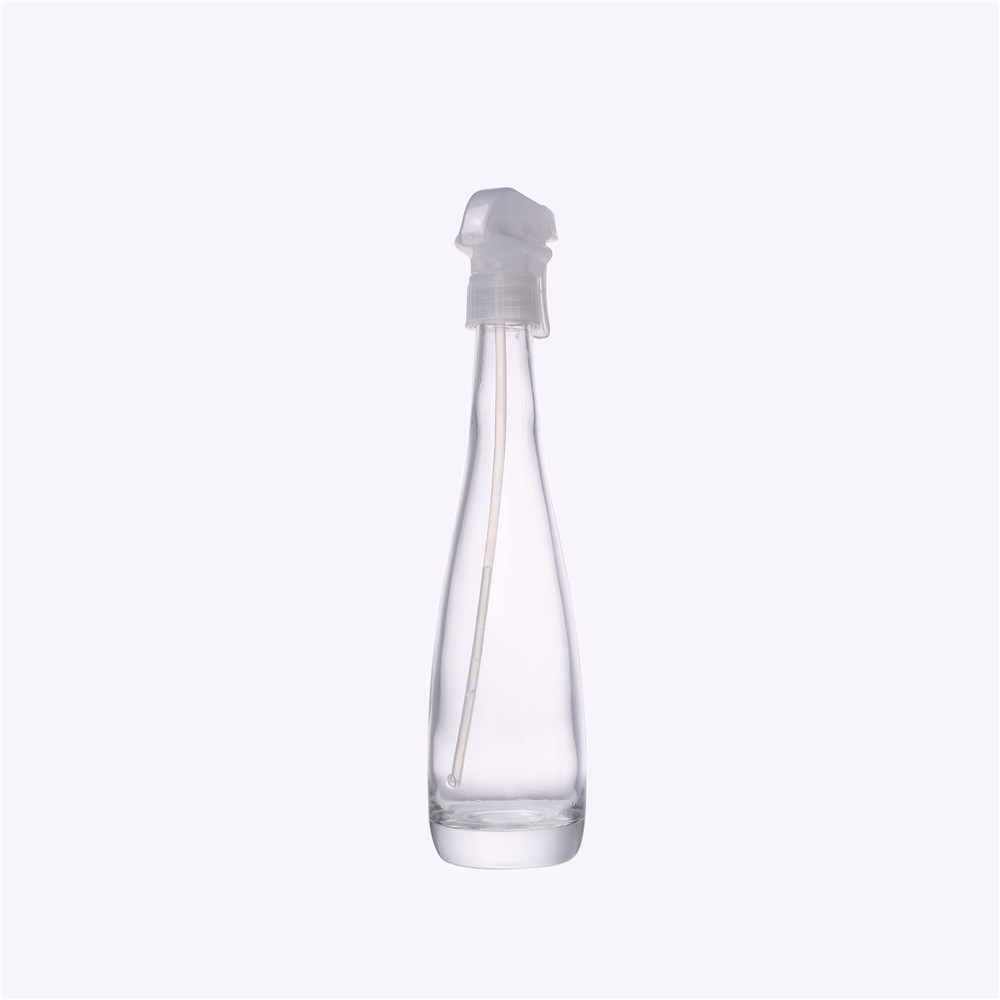 Wholesale Tall Thin Reusable 330ml Sanitizer Glass Bottle With Trigger Sprayer