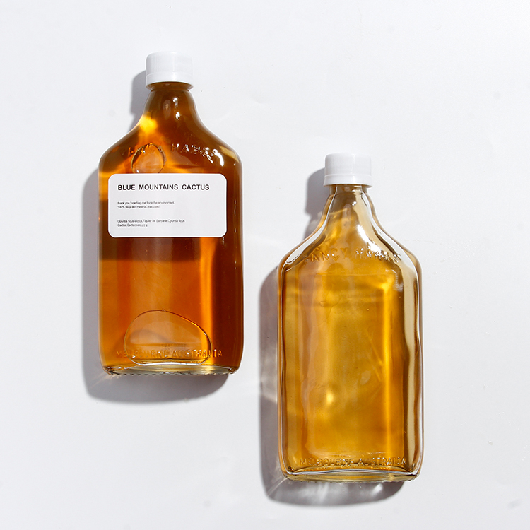 Wholesale Tamper Evident Glass Bottles Cold Brew Coffee Glass Flask Bottles 200ml 375ml