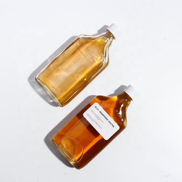 Wholesale Tamper Evident Glass Bottles Cold Brew Coffee Glass Flask Bottles 200ml 375ml
