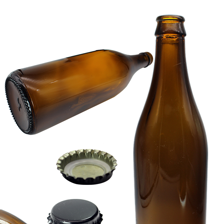 Wholesale Tequila Flask Eliquid Wine Bottle Empty Glass Beer Bottle Bouteille De Vin With Crown Cap