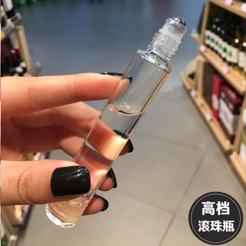 Wholesale Thick Bottom 10mll Perfume Glass Bottle Roller Essential Oil 10ml Glass Bottle With Stainless Roller Ball