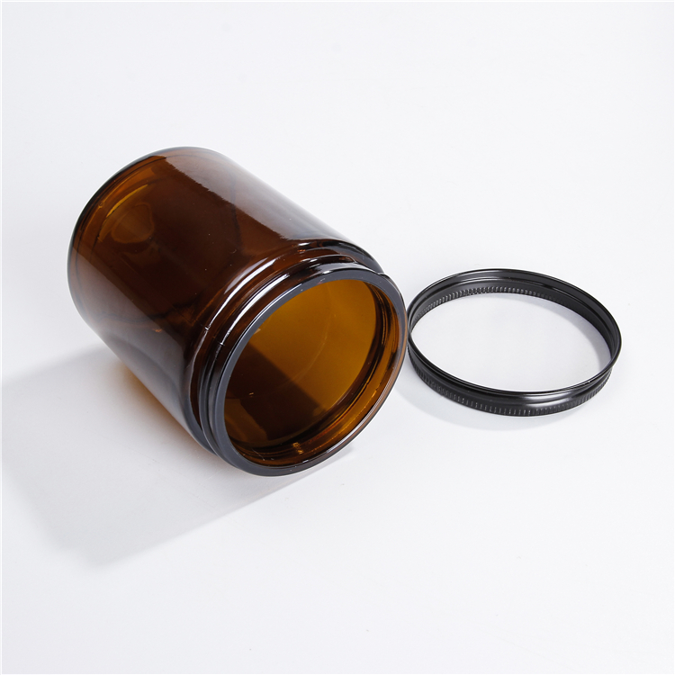 Wholesale Unique clear candle glass jar with wooden lid