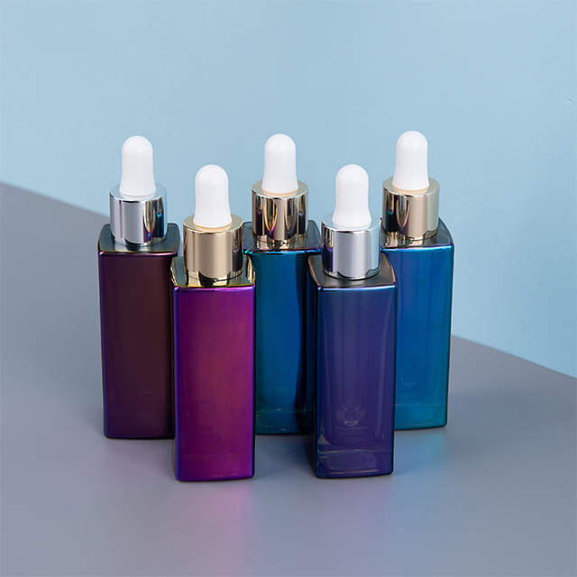 Wholesale White Empty Glass Essential Oil Bottle with Dropper, Cosmetic Hot Package 20ml 30ml Eye Dropper coating Bottle