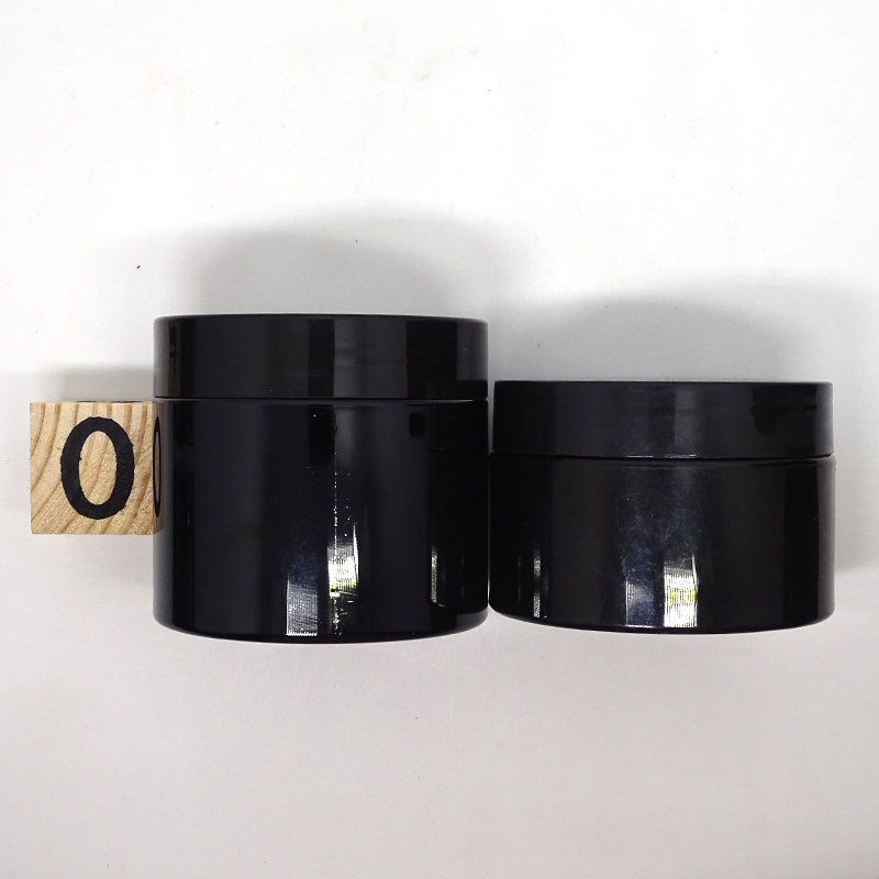 Wholesale Wide Mouth 1oz 2oz 3oz 4oz 5oz 6oz 8oz black PET plastic jars with lid