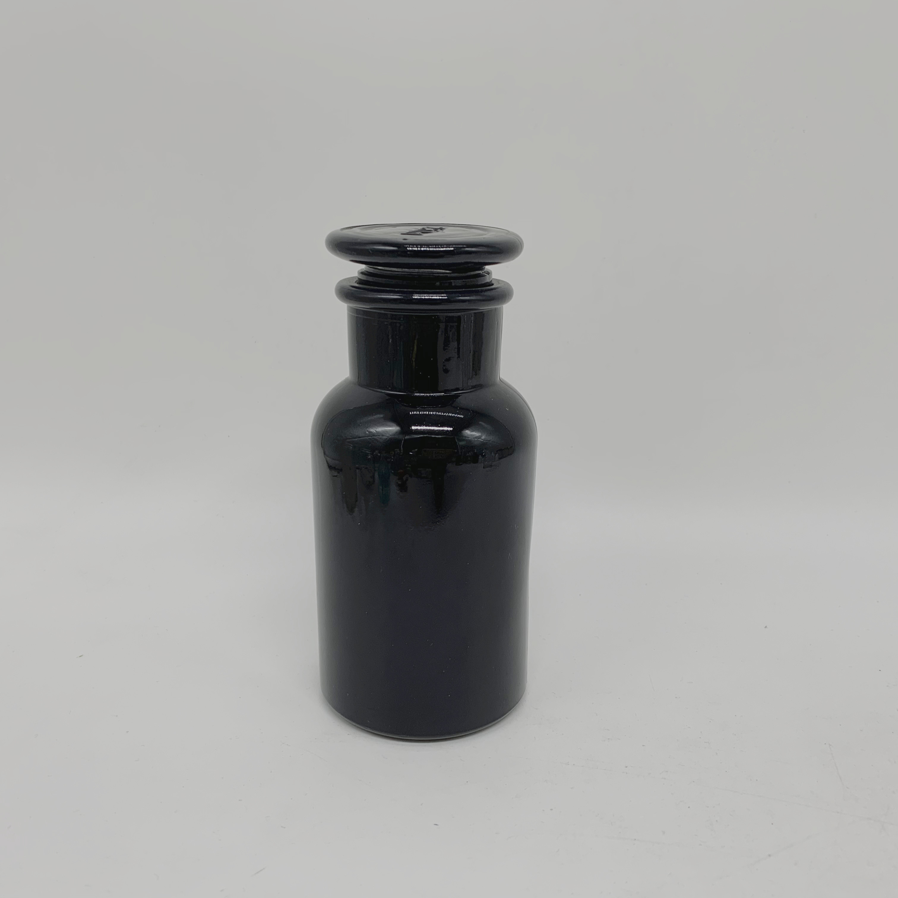 Wholesale Wide mouth amber/clear apothecary jar glass reagent bottle with glass cap