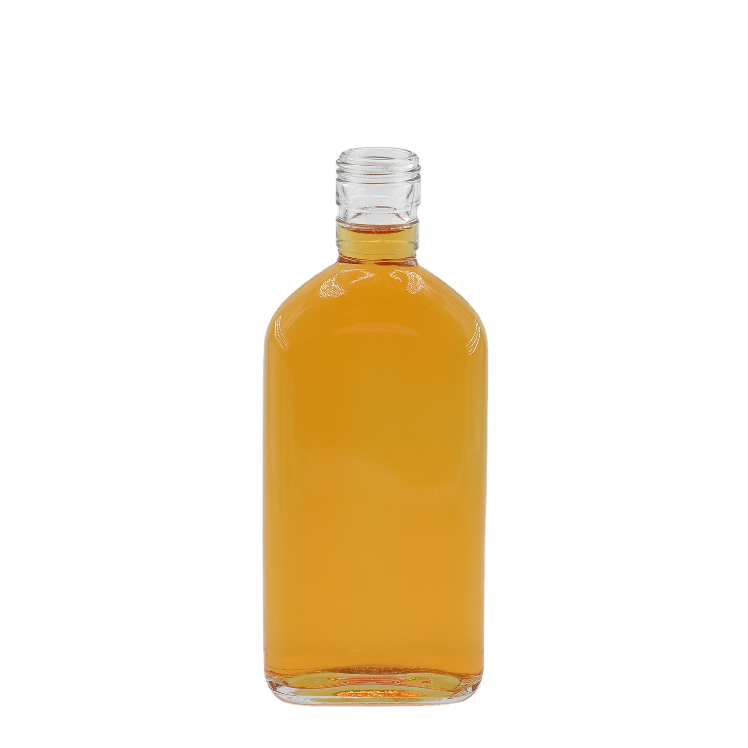Wholesale Wine Spirits Alcohol Package Empty Flat Glass Bottles for Liquor