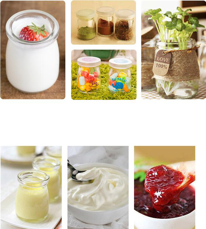 Wholesale Yogurt Pudding Container Glass Jars In Bulk For Jam, Honey, Spices