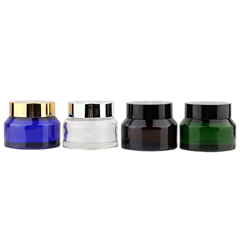 Wholesale acrylic cosmetic jar bottle gold cream containers