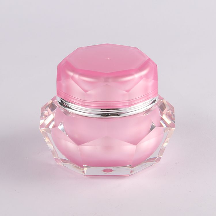 Wholesale acrylic lotion plastic jar square lotion green bottle with cap for cream bottle