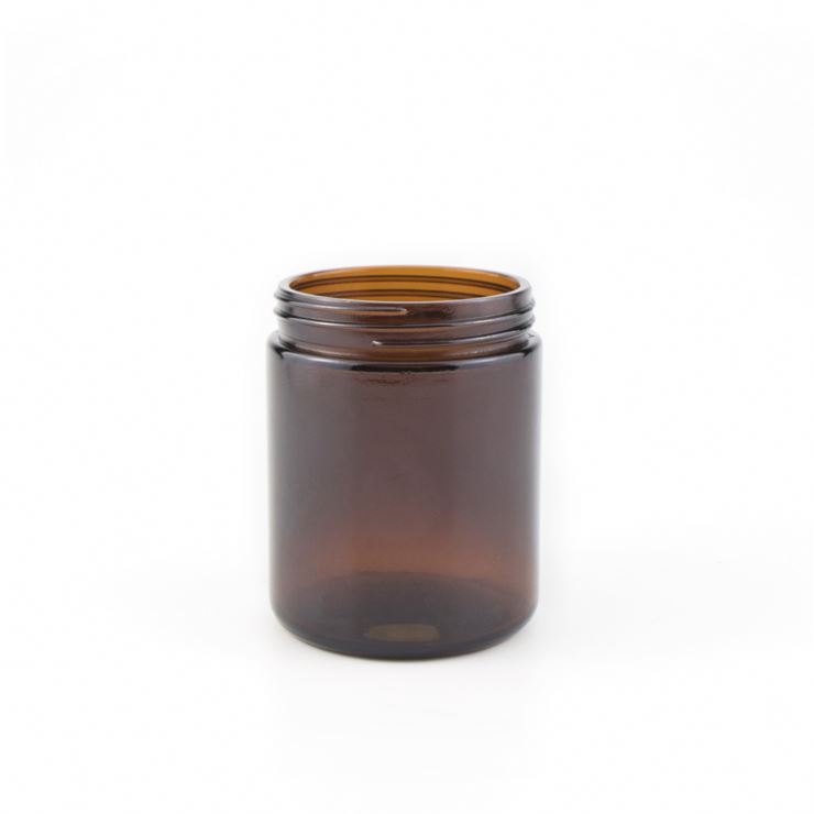 Wholesale amber 2oz 3oz 4oz glass jar pharmaceutical pill container with child proof lid