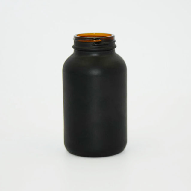 Wholesale amber /black glass medicine pill bottles with lids
