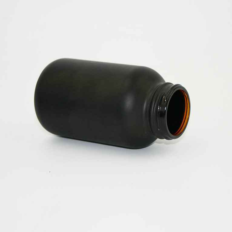 Wholesale amber /black glass medicine pill bottles with lids