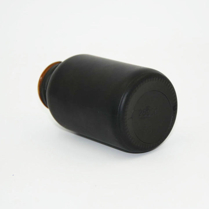 Wholesale amber /black glass medicine pill bottles with lids