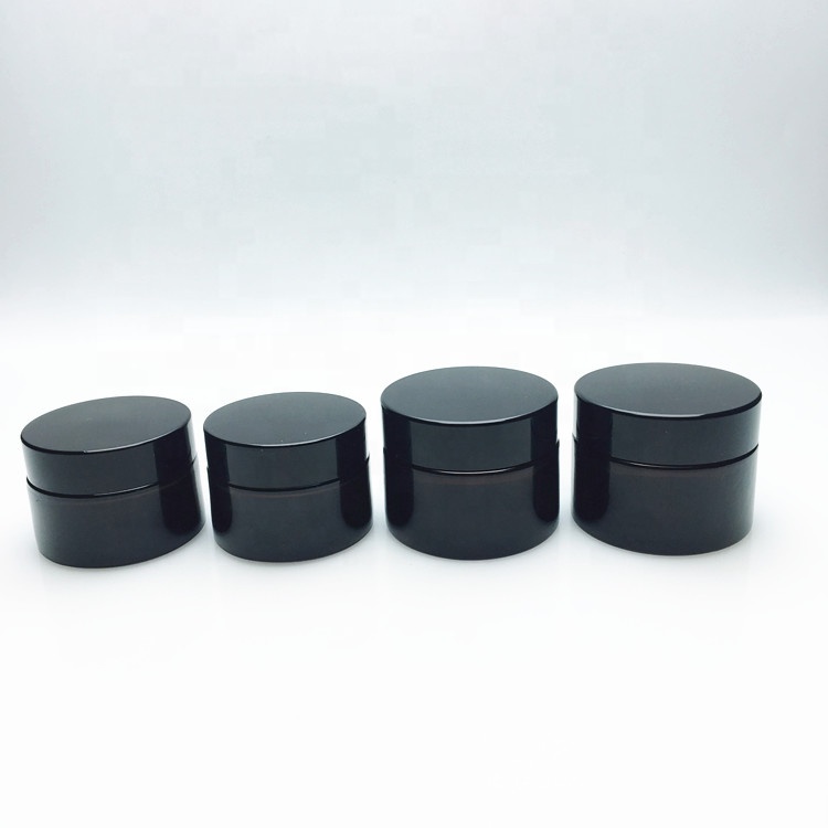 Wholesale amber glass cosmetic cream packing jar 30g 50g 30ml 50ml