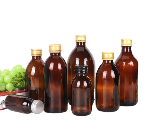 Wholesale amber glass pharmaceutical bottle