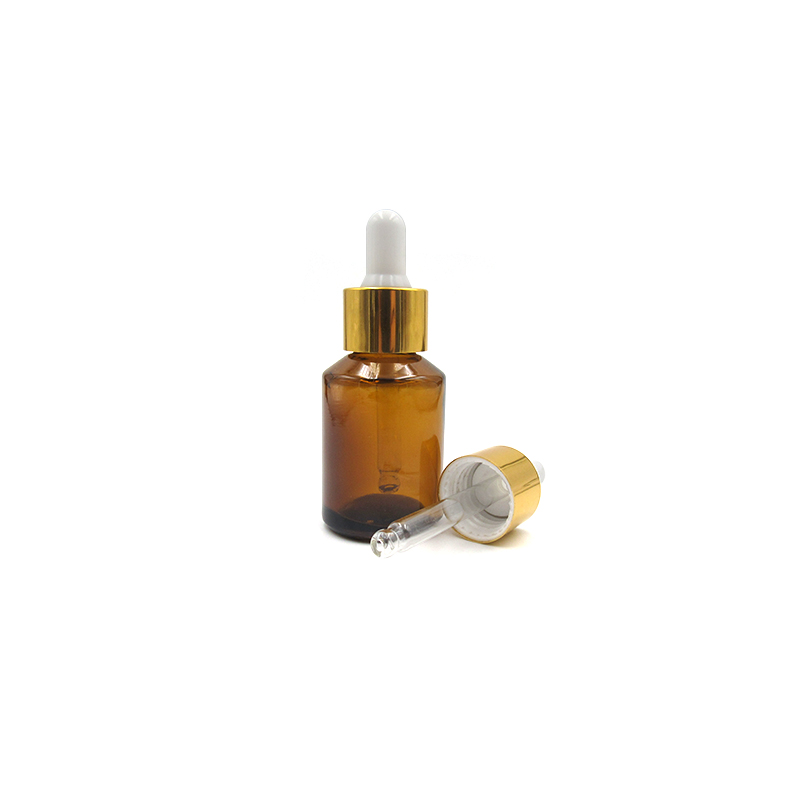 Wholesale amber green 30ml 1oz oblique shoulder glass packaging dropper bottle essential oil/serum bottle in stock