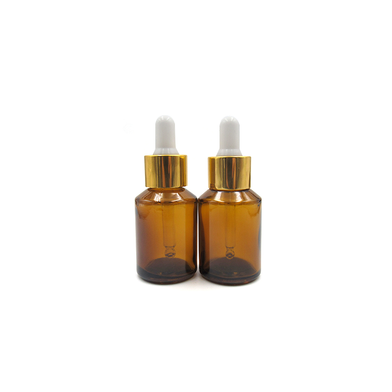 Wholesale amber green 30ml 1oz oblique shoulder glass packaging dropper bottle essential oil/serum bottle in stock
