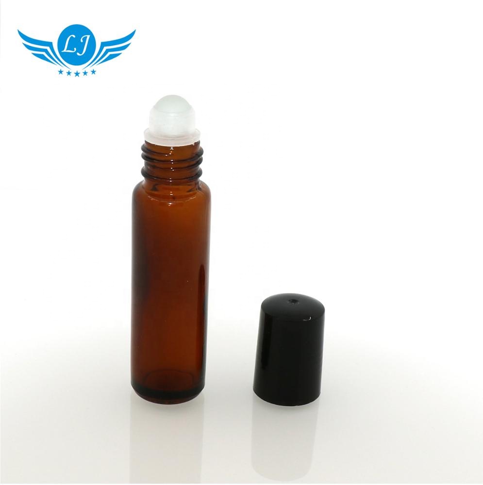 Wholesale amber perfume bottle 10 ml body essential oil roll on bottles 30ml with roll on ball for cosmetic packaging
