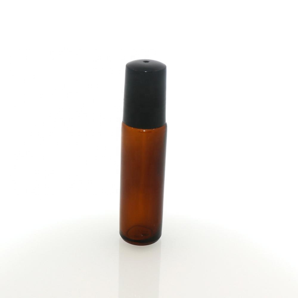 Wholesale amber perfume bottle 10 ml body essential oil roll on bottles 30ml with roll on ball for cosmetic packaging
