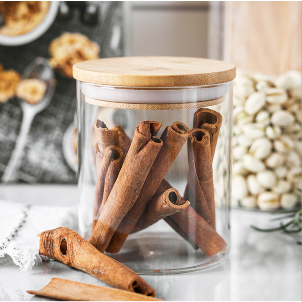 Wholesale and customized high boron silicon Glass sealed tank Lead free storage bottle Kitchen jam bottle honey bottle