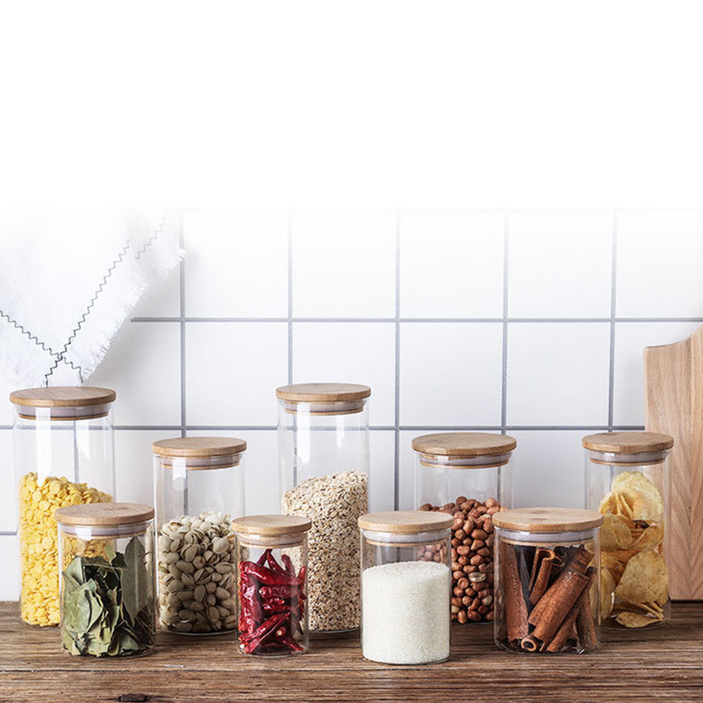 Wholesale and customized high boron silicon Glass sealed tank Lead free storage bottle Kitchen jam bottle honey bottle