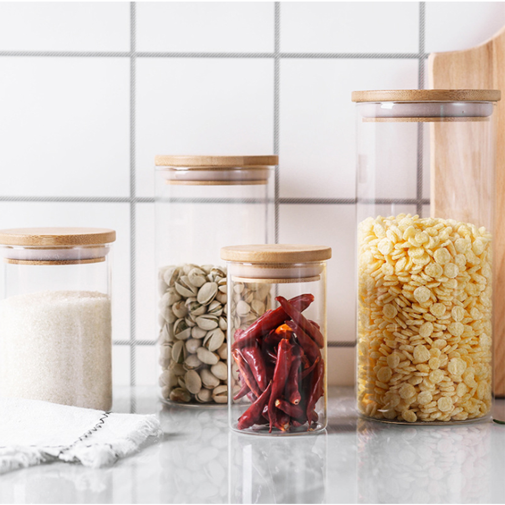 Wholesale and customized high boron silicon Glass sealed tank Lead free storage bottle Kitchen jam bottle honey bottle